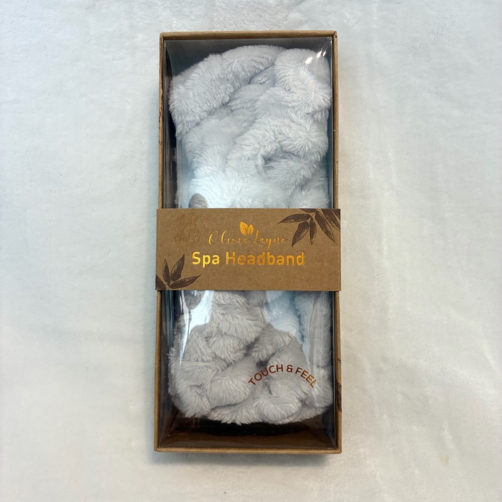 Olivia Layne Gray Plush Soft Spa Headband New